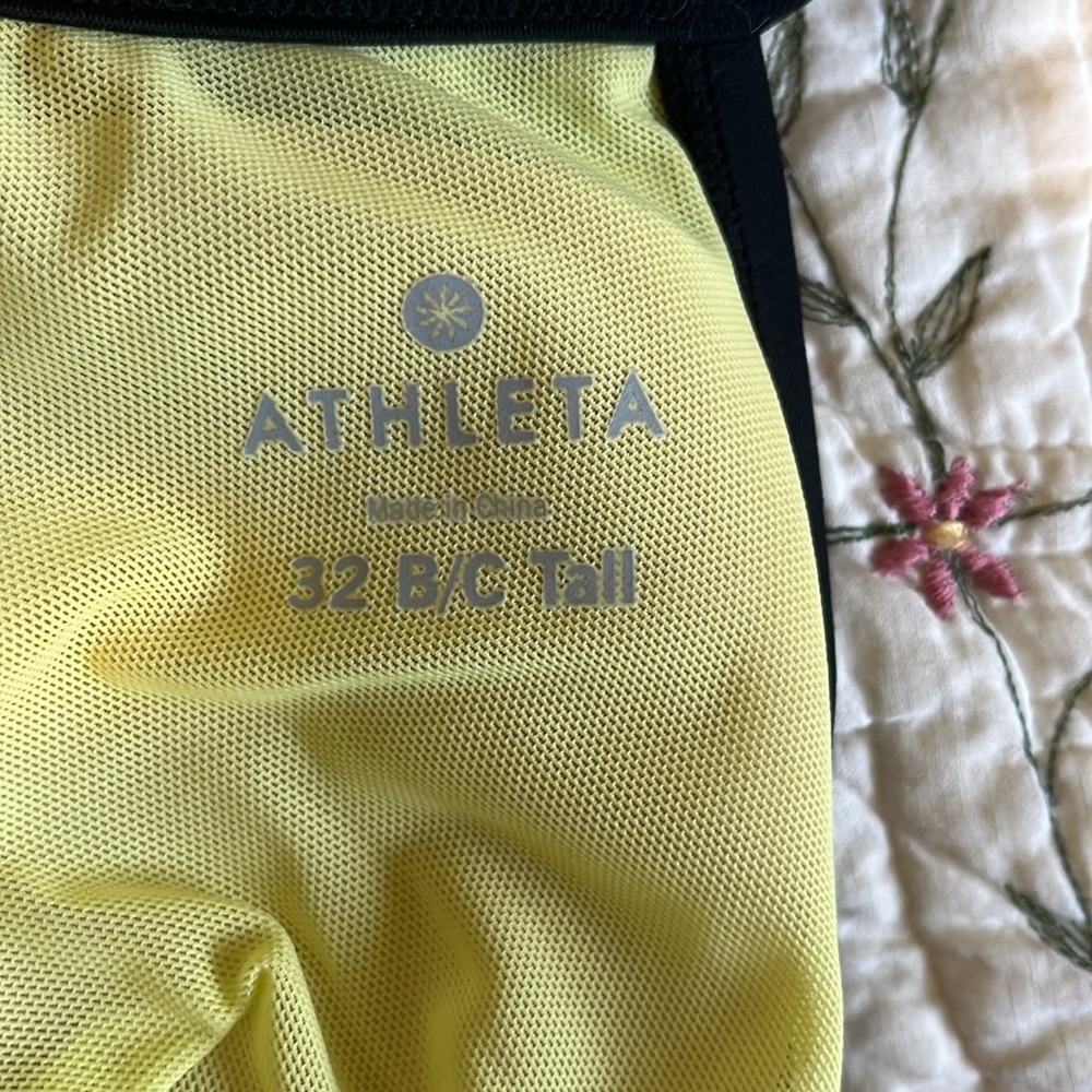 20% OFF BUNDLES! Athleta Swim Underwire Tankini Top. 32 B/C Tall Black - Picture 8 of 9